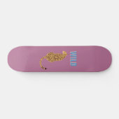 Gepard, rosa Leopard Skateboard (Horizontal)