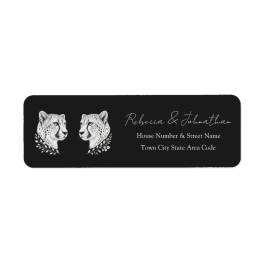 Gepard-Rücksendeadresse | Eleganter Wildlife-Stil (Vorne)