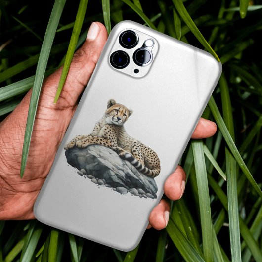 Gepard ruht auf einem Felsen Case-Mate iPhone Hülle