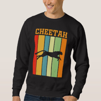 Gepard-Schatten-Silhouette in Retro-Farben Sweatshirt