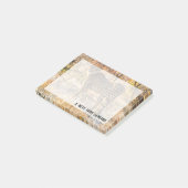 Gepard schaut sich um post-it klebezettel (angewinkelt)