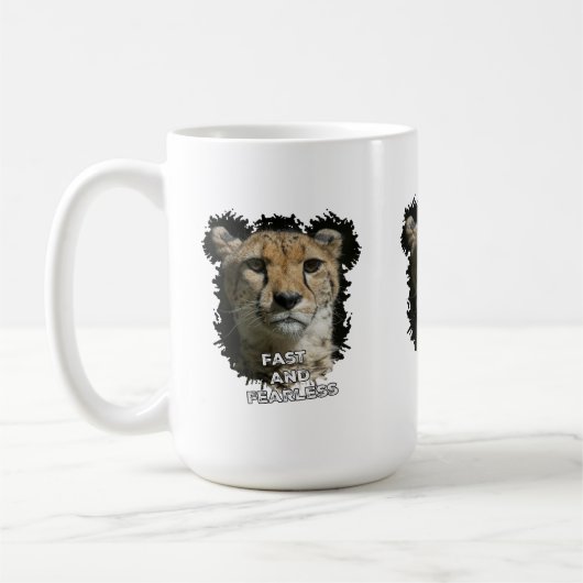 Gepard schnell und furchtlos kaffeetasse (Links)