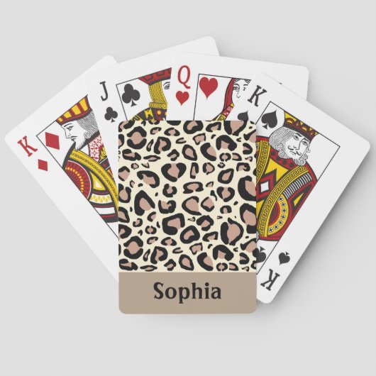 Gepard-Stellen-Spielkarten Spielkarten (Rückseite)