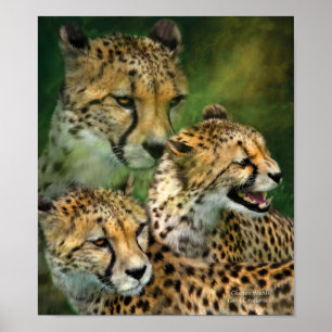 Gepard-Stimmungs-Kunst-Plakat/Druck Poster