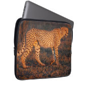 Gepard Südafrika am Sonnenuntergang Laptopschutzhülle (Vorne Rechts)