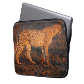 Gepard Südafrika am Sonnenuntergang Laptopschutzhülle (Vorderseite Links)