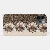 Gepard-Tierdruck & Blumen Chic Case-Mate iPhone Hülle (Rückseite (Horizontal))