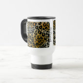 Gepard-Tiermuster-Druck Reisebecher (Vorderseite Links)