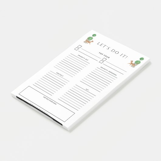 Gepard & Topipe 4 x 6 zu beachten Post-it Klebezettel (angewinkelt)