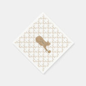 Gepard und Bambus Serviette (Ecke)