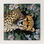 Gepard und Blumen Puzzle (Horizontal)
