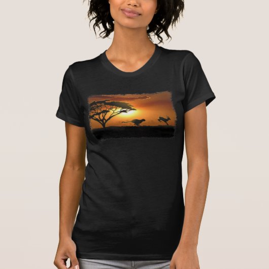 Gepard und Gazelle T-Shirt (Vorderseite)