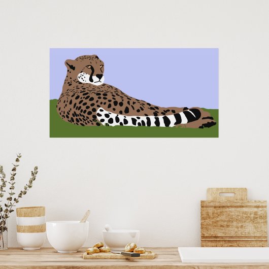 Gepard und Plakat (Küche)