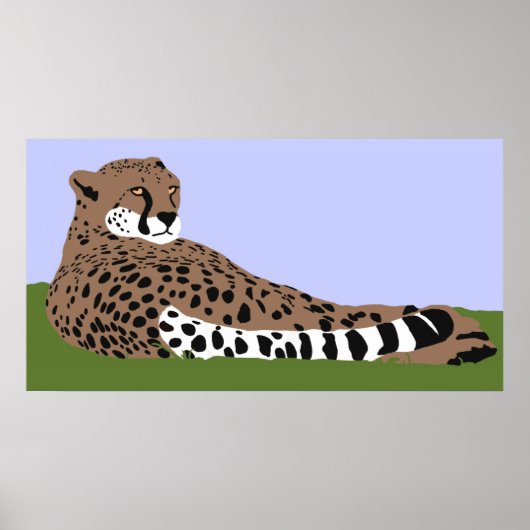 Gepard und Plakat (Vorne)