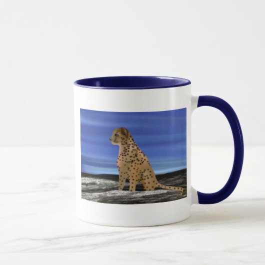 Gepard unter dem blauen Himmel Tasse (Rechts)