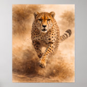 Gepard — Unverblümte Geschwindigkeit Poster (Vorne)