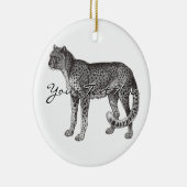 Gepard-Verzierung Keramikornament (Rechts)