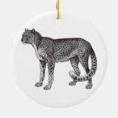Gepard-Verzierung Keramikornament (Hinten)
