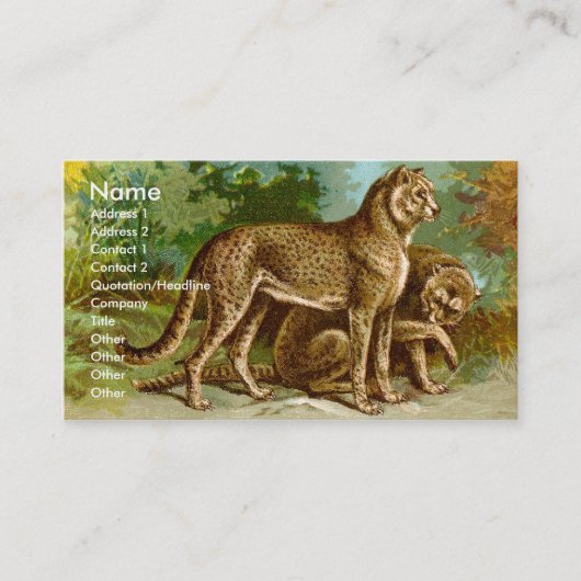 Gepard-Visitenkarte Visitenkarte (Vorderseite)