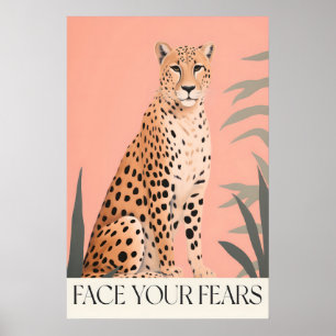 Gepard-Wandkunst-Druck Positive Affirmation, Pfirs Poster
