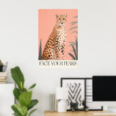 Gepard-Wandkunst-Druck Positive Affirmation, Pfirs Poster (Heimbüro)