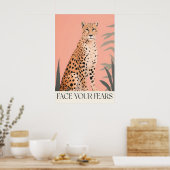 Gepard-Wandkunst-Druck Positive Affirmation, Pfirs Poster (Küche)
