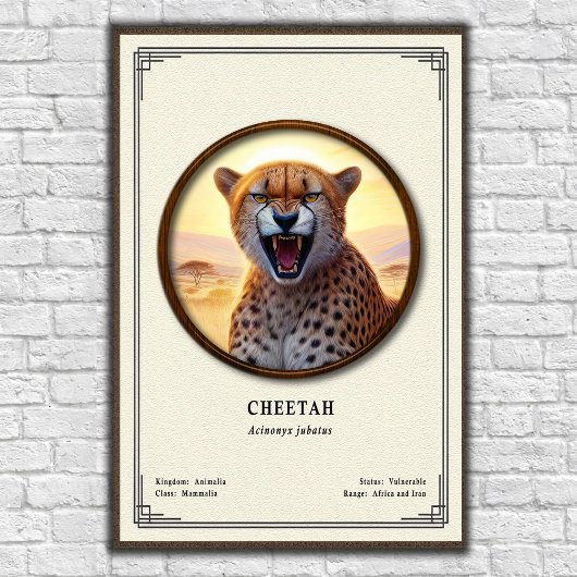 Gepard-Zoologie-Serie Poster