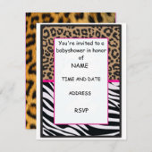 Geparddruckeinladung Einladung (Vorne/Hinten)