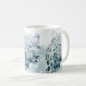 Geparde in der Schneekunst Kaffeetasse (VorderseiteRechts)