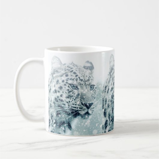 Geparde in der Schneekunst Kaffeetasse (Links)