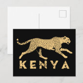 Geparde in Kenia Postkarte (Vorne/Hinten)