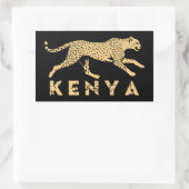 Geparde in Kenia Rechteckiger Aufkleber (Tasche)