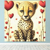 Geparde Liebe 2 Leinwanddruck (Insitu (Holzboden))