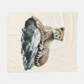 Geparden auf einem Felsen Fleecedecke (Vorderseite (Horizontal))