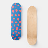 Geparden Coral Blue Skateboard (Vorderseite)