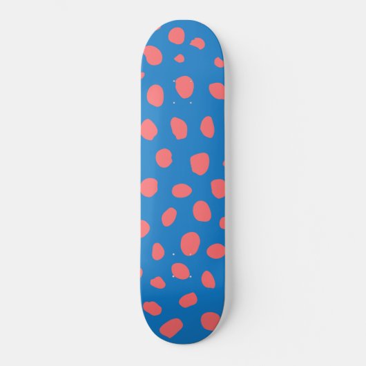 Geparden Coral Blue Skateboard (Vorderseite)