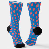 Geparden Coral Blue Socken (Gewinkelt)