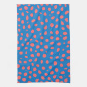 Geparden Coral und Blue Geschirrtuch (Vertikal)