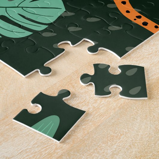 Geparden Exotic: Tropischer Sommer nahtlos. Puzzle (Seite)