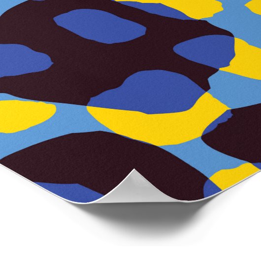 Geparden Hautstruktur, nahtloser Tierdruck. Poster (Ecke)