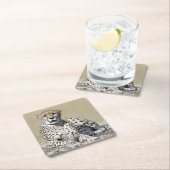 Geparden im Masai Mara im kenianischen Foto Rechteckiger Pappuntersetzer (Vor Ort)