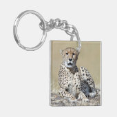 Geparden im Masai Mara im kenianischen Foto Schlüsselanhänger (Vorderseite links)