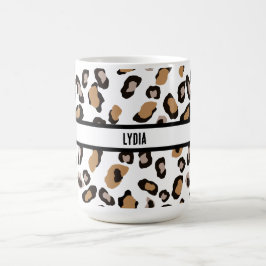 Geparden, Leopard, Tierdruck, Personalisiert Kaffeetasse