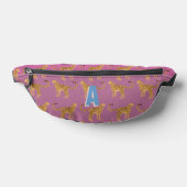 Geparden, Leopardenrosa mit Monogramm Bauchtasche (Ablage )