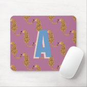 Geparden, Leopardenrosa mit Monogramm Mousepad (Mit Mouse)