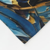 Geparden mit Blume Fleecedecke (Ecke)