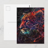 Geparden mit rötlichen Lichtwegen Postkarte (Vorne/Hinten)
