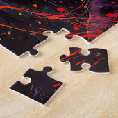 Geparden mit rötlichen Lichtwegen Puzzle (Seite)