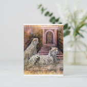 Geparden Postkarte (Stehend Vorderseite)