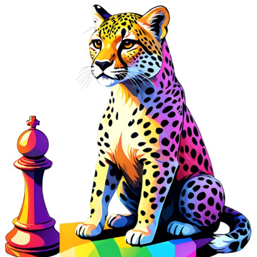 Geparden Schach - Schnellstes Tier der Erde T-Shirt